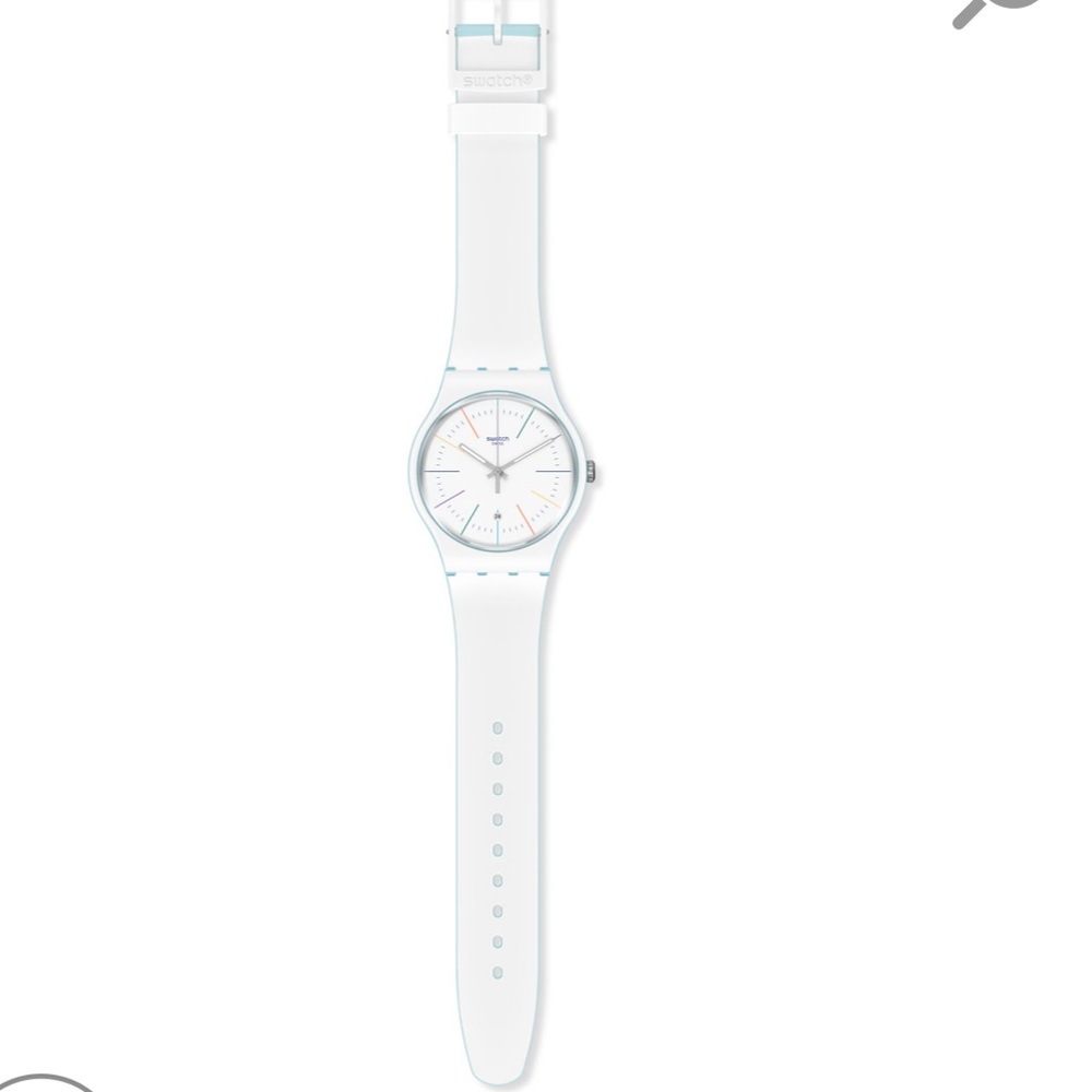 Swatch white thin watch🤍